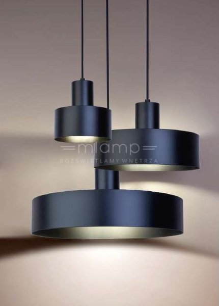Metalowa LAMPA wisząca RIF 30897 Sigma okrągła OPRAWA zwis czarny