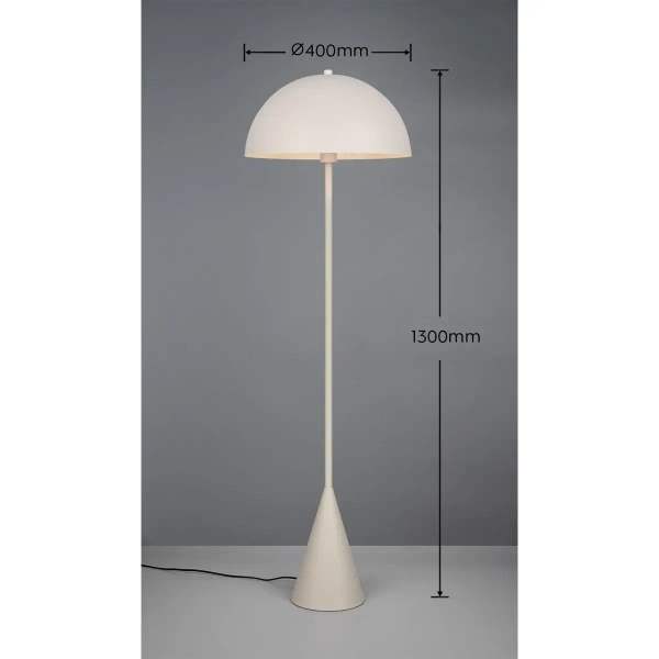 Nowoczesna lampa podłogowa ALFIE 465000176 biała z włącznikiem
