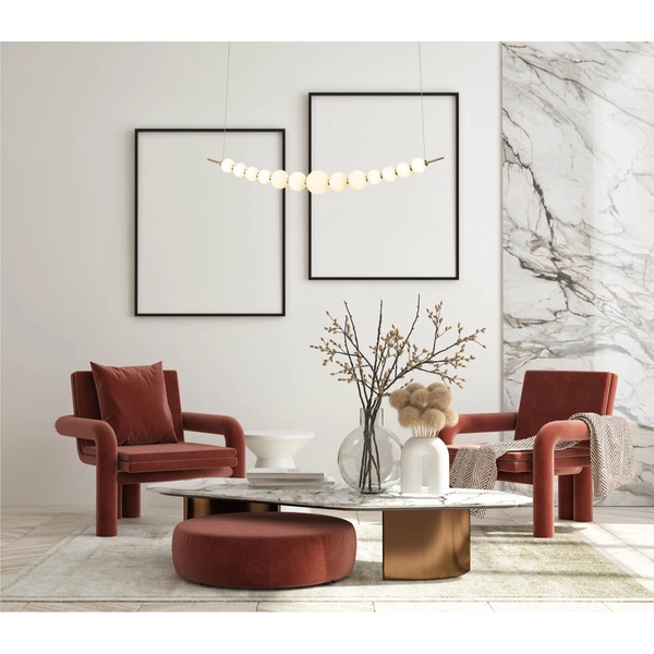 Wisząca lampa Ronza PND-36472-37W-3K-GD Italux LED 37W 3000K kule balls złoty biały