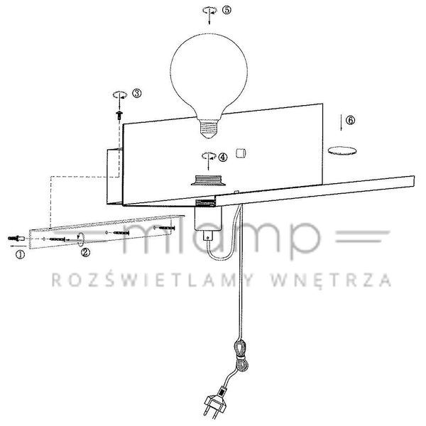 Kinkiet LAMPA ścienna MULTI 106969 Markslojd metalowa OPRAWA półka biała
