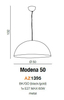 Salonowa lampa wisząca Modena metalowy zwis czarny złoty