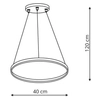 Loftowa lampa wisząca RING LP-909/1P S BK Light Prestige LED 24W 3000K metalowa oprawa pierścień zwis czarny