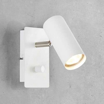 Industrialna LAMPA ścienna BARCELONA 107346 Markslojd metalowa OPRAWA kinkiet tuba regulowana biała