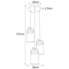 Loftowa LAMPA wisząca Raven K-8004A-3 Kaja szklana OPRAWA skandynawski ZWIS kaskada przezroczysta brązowa