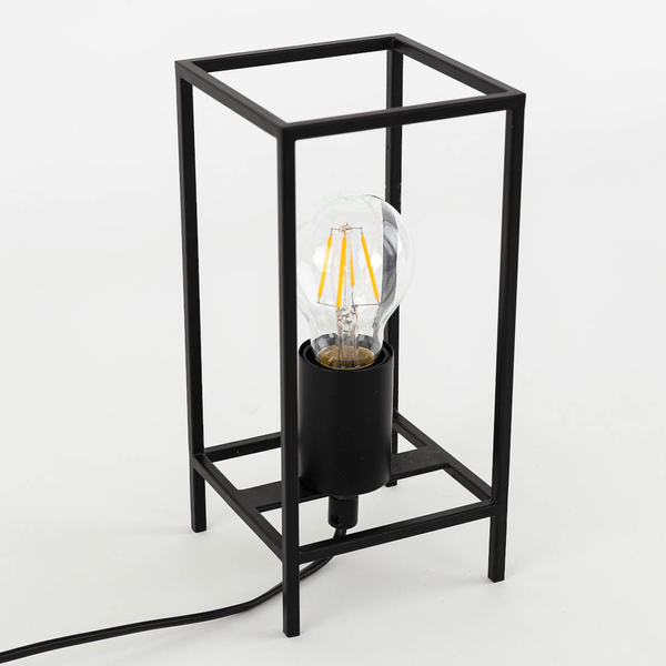 Industrialna LAMPKA stojąca MELANDO TB-3343-1S-BK Italux stołowa LAMPA gabinetowa czarna