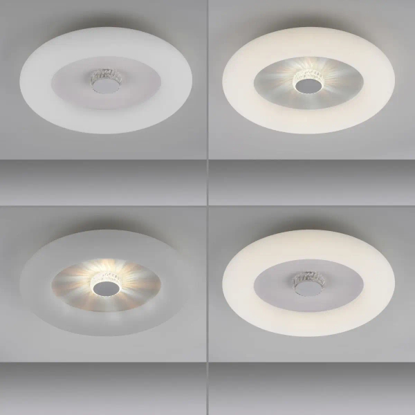 Plafon sufitowy VERTIGO biały glamour LED 30W 2700-5000K z pilotem regulowana barwa 14383-16