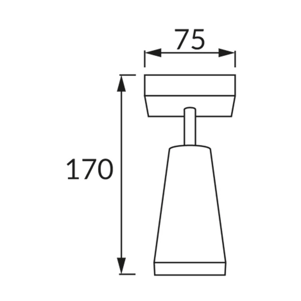 Regulowana lampa ścienna Sana 4142 Ideus punktowa czarna
