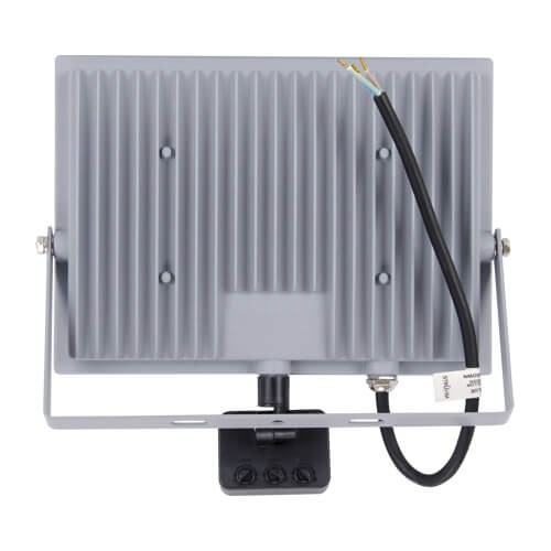 Zewnętrzna LAMPA ścienna KROMA LED 100W 4500K 03608 Ideus elewacyjna OPRAWA reflektorowa z czujnikiem ruchu outdoor IP65 szara