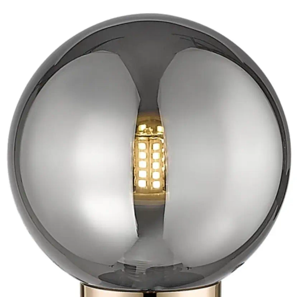 Stołowa lampka Arcturus T0454-01A-F7FZ Zumaline kula złoty przydymiony