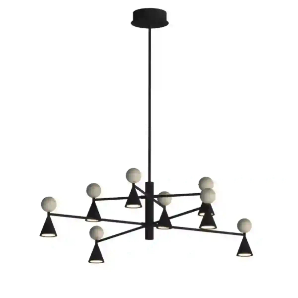 Loftowy żyrandol BINGO czarny P0685 1xLED 57W 3000K trawertyn