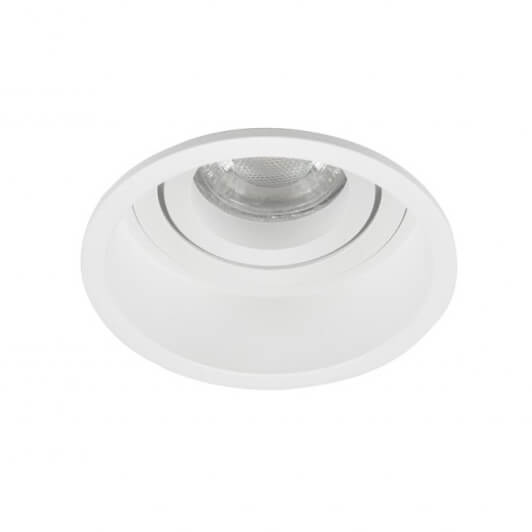 Kierunkowa lampa podtynkowa Torres AZ2682 okrągła do holu biała