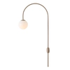 Lampa ścienna sypialniana Una 1116C17 kulisty metal szkło beżowy