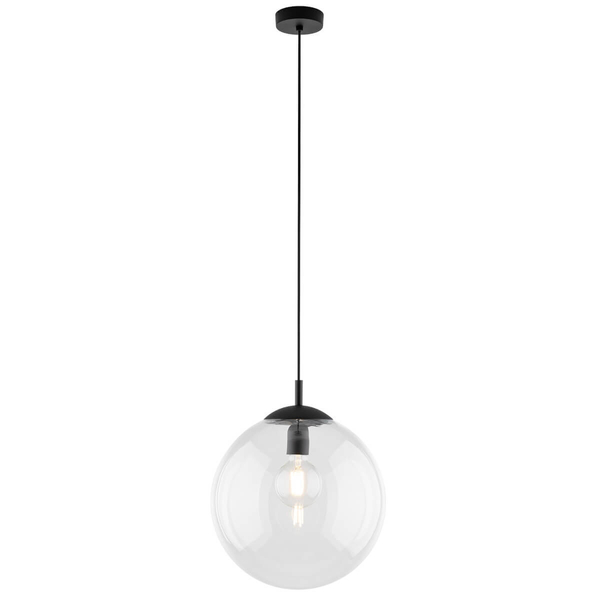 Lampa wisząca Esme 3268 nad wyspę do kuchni przezroczysta czarna
