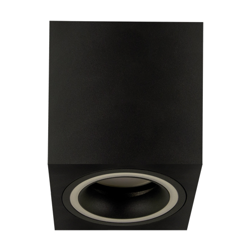 Minimalistyczna lampa nastropowa Indi 04048 czarna kostka pokojowa