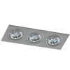 Sufitowa lampa wpust Caro AZ2441 prostokątna metalowa podtynkowa aluminiowa