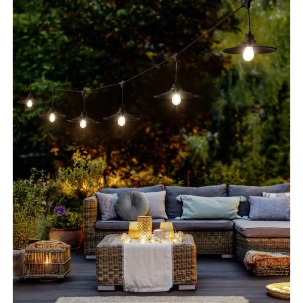 Ogrodowa girlanda zewnętrzna CHAIN R74771932 IP44 z żarówkami czarny