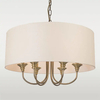 Klasyczna LAMPA wisząca ABU DHABI P06871BR-WH Cosmolight okrągły zwis do sypialni biały