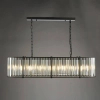 Owalna wisząca lampa Kiran KIR3422 nad stół kryształowy czarny