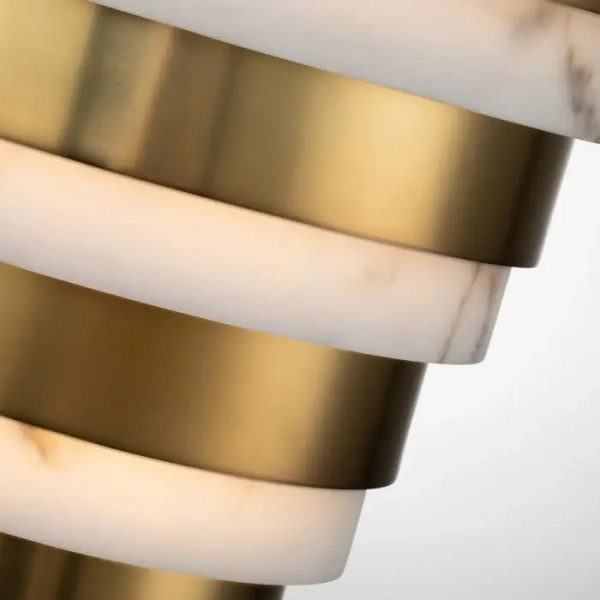 Ścienna lampa pierścieniowa Echelon QN-ECHELON-W do sypialni mosiądz