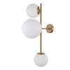 Loftowa LAMPA ścienna VAILANTE WL-31221-3-HBR Italux modernistyczna OPRAWA kinkiet szklane kule mosiądz