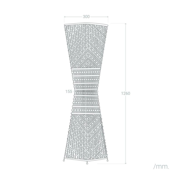 Podłogowa lampa Boho ABR-LP2-BH-E27 Abruzzo włókno naturalne brązowa