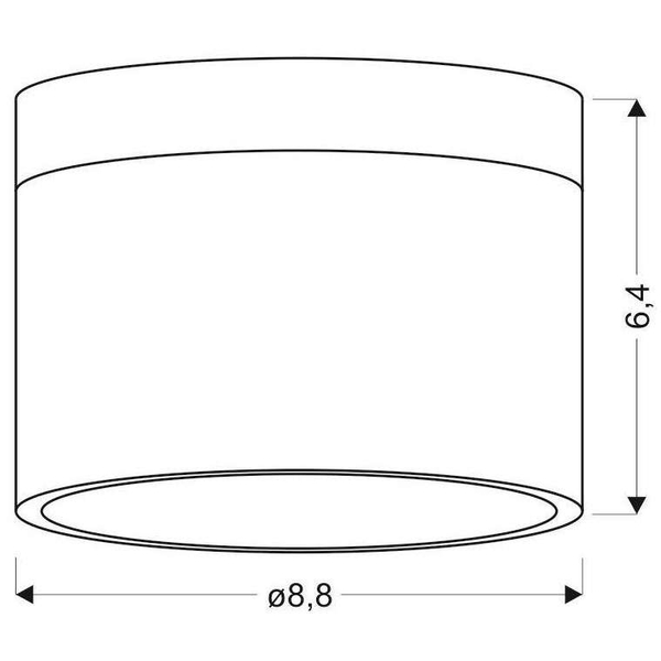 Lampa sufitowa 2273631 okrągła LED 9W 4000K downlight biały czarny