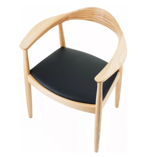 Krzesło jesionowe King MH-004CH-N Moos drewniane podłokietniki naturalne