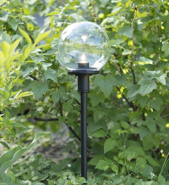 Ogrodowa lampa szklana Garden LED 3W 3000K czarna przezroczysta