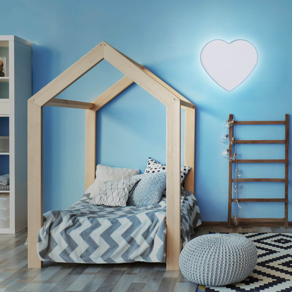 Sufitowa lampa do pokoju dziecięcego Heart 5924 serduszko biała niebieska