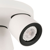Sufitowa LAMPA plafon NUORA SPL-2855-3C-WH Italux okrągła OPRAWA metalowa regulowane reflektorki białe czarne