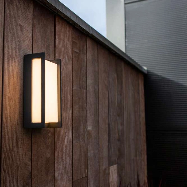 Elewacyjna LAMPA ścienna QUBO 5193001118 Lutec prostokątna OPRAWA metalowa LED 18W 3000K outdoor IP54 szara