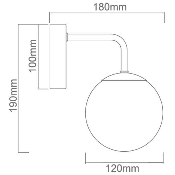 Kinkiet LAMPA loftowa Bao Parette Cromo IP44 Orlicki Design ścienna OPRAWA szklana kula do łazienki ball IP44 chrom biała