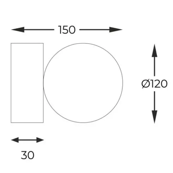 Kulista lampa ścienna Ali minimalistyczna ball czarna biała