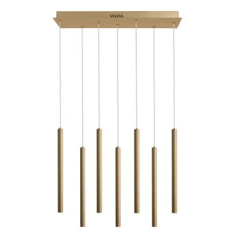 Wisząca lampa sople Valdes PND-22302-7-GD LED 35W 3000-6000K tuba złota