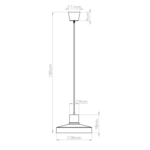 Lampa wisząca nad wyspę BILO SL.1706 kapelusz terakota