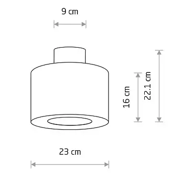 Sufitowa tubka plafon SANTANA 11650 do kuchni kremowy