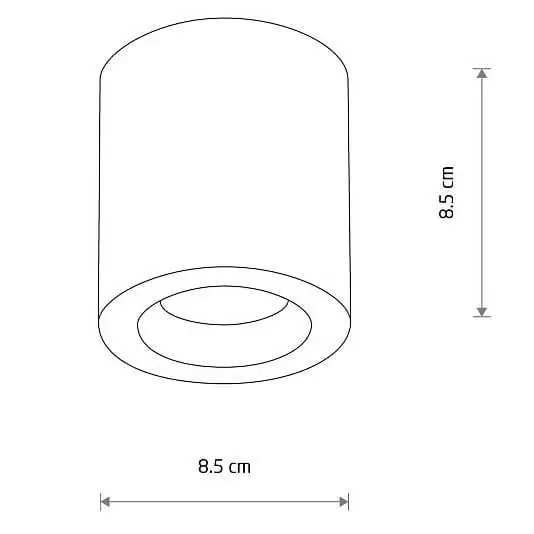 Punktowa lampa nasufitowa Ceara 10716 IP44 tuba oczko mosiężna złota