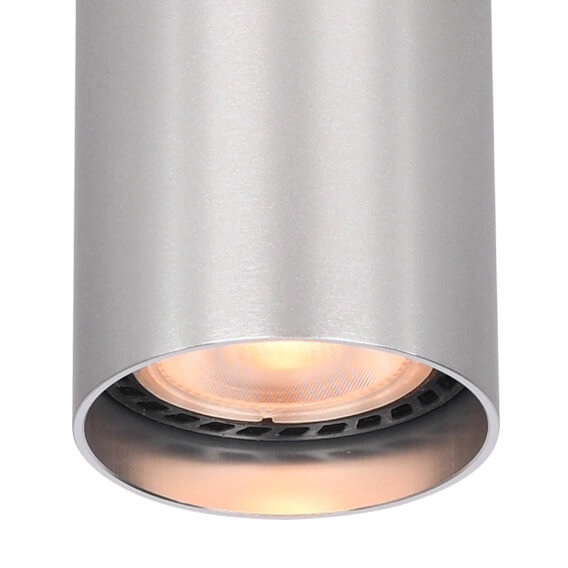 Metalowa tubka sufitowa Lopus CLN-48930-S-ALU Italux do gabinetu srebrna