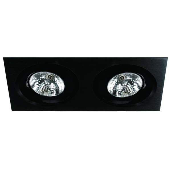 Regulowana lampa podtynkowa Faro II Nero Orlicki Design prostokątny wpust do zabudowy czarny