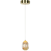 Loftowa LAMPA wisząca HUELTO PND-22112132-1A-CHPN Italux szklana OPRAWA zwis LED 4,8W 3000K kulisty złoty szampański