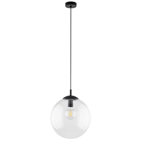 Lampa wisząca Esme 3268 nad wyspę do kuchni przezroczysta czarna