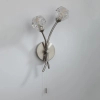 Kinkiet ścienny antyczy SEATTLE satynowy chrom metalowy szklany 2xG9 do holu SEA0946