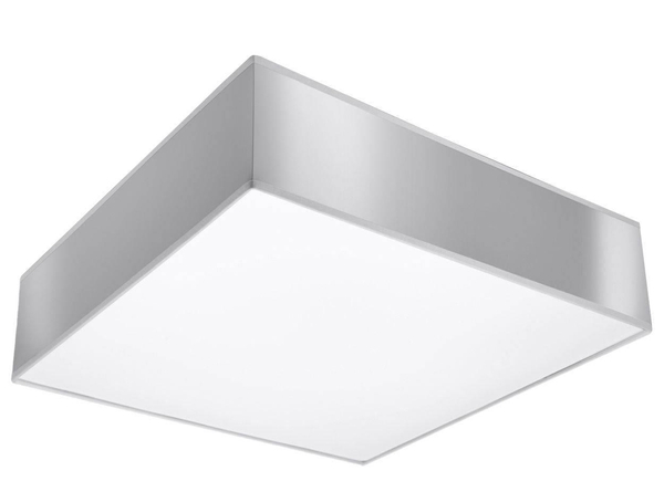 Plafon LAMPA sufitowa SL.0137 natynkowa OPRAWA kwadratowa szara