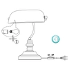 LAMPA stołowa ANTIQUE  2491 Globo metalowa OPRAWA stojąca na biurko dekoracyjna złota matowa zielona