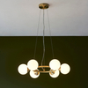 Kulista lampa wisząca do salonu L&-1106390 mosiądz biały