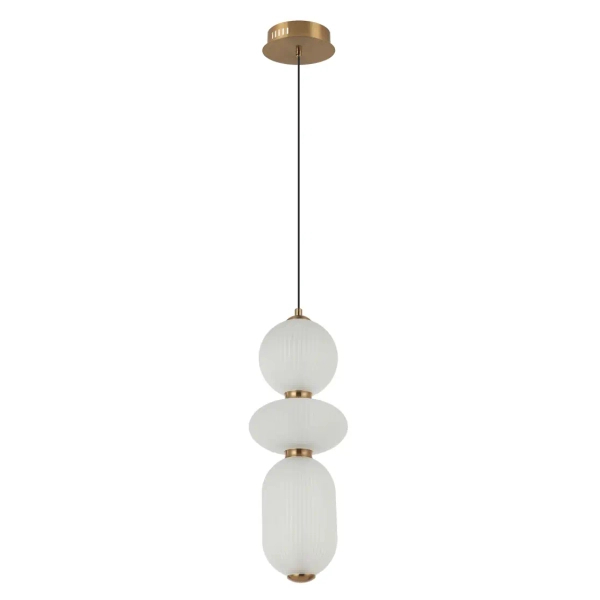 Jadalniana lampa wisząca kule Nico PND-8545-3-AB-WH LED 15W 3000K biała