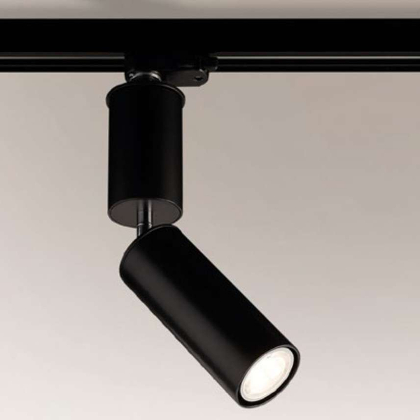 Reflektorowa LAMPA sufitowa SHIMA 6612 Shilo regulowana OPRAWA tuba do szynowego systemu 3-fazowego czarna