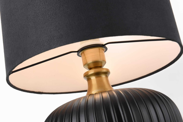 Nocna lampa stojąca Tamiza LP-1515/1T small czarna złota