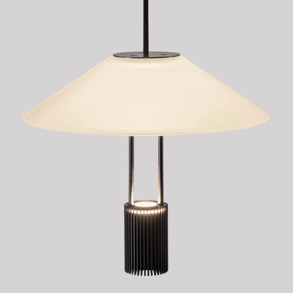 Szklana lampa wisząca AYAVIRI LE44596 LED 8W 3000K czarna biała