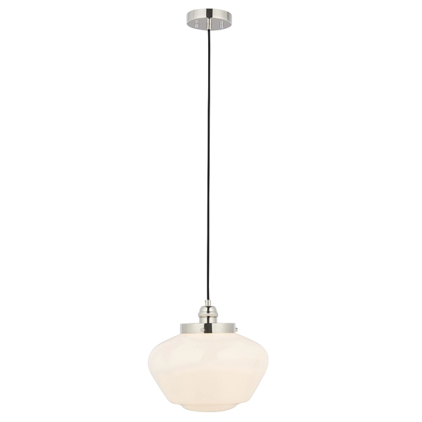 Lampa wisząca hampton L&-196174 Light& szkło mleczne nikiel